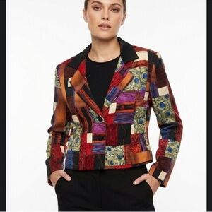 Lori Zoni Patchwork Multicolor Women's Jacket size large